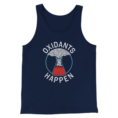 Oxidants Happen Men/Unisex Tank Navy | Funny Shirt from Famous In Real Life