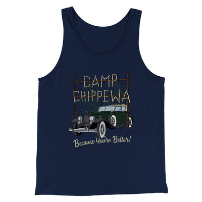 Camp Chippewa Funny Movie Men/Unisex Tank Top Navy | Funny Shirt from Famous In Real Life