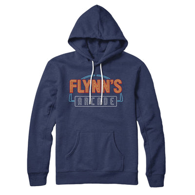 Flynn's Arcade Hoodie Navy | Funny Shirt from Famous In Real Life