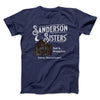 Sanderson Sisters' Bed & Breakfast Men/Unisex T-Shirt Navy | Funny Shirt from Famous In Real Life