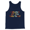 I Belong At The Kids Table Funny Thanksgiving Men/Unisex Tank Top Navy | Funny Shirt from Famous In Real Life