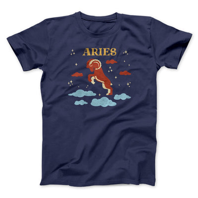 Aries Men/Unisex T-Shirt Navy | Funny Shirt from Famous In Real Life
