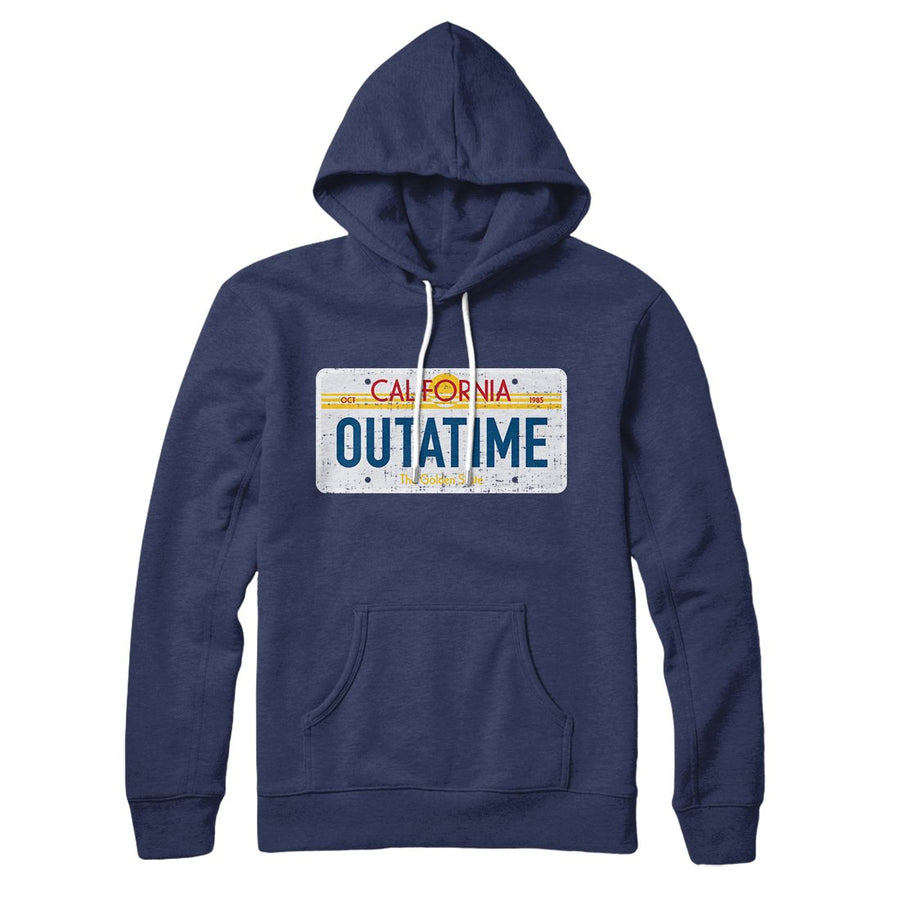 Outatime License Plate Hoodie | Funny Shirt from Famous In Real Life