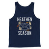 Heathen Season Men/Unisex Tank Top Navy | Funny Shirt from Famous In Real Life
