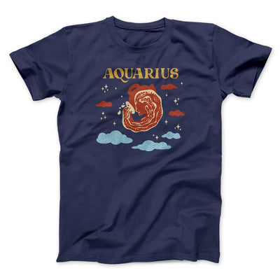 Aquarius Men/Unisex T-Shirt Navy | Funny Shirt from Famous In Real Life
