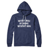 Wish I Was At Home With My Dog Hoodie Navy | Funny Shirt from Famous In Real Life