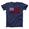 Beer Pong American Flag Men/Unisex T-Shirt Navy | Funny Shirt from Famous In Real Life