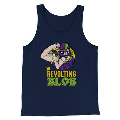 The Revolting Blob Men/Unisex Tank Top Navy | Funny Shirt from Famous In Real Life