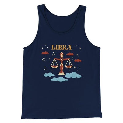 Libra Men/Unisex Tank Navy | Funny Shirt from Famous In Real Life