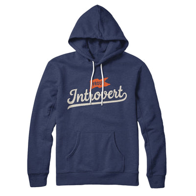 Proud Introvert Hoodie Navy | Funny Shirt from Famous In Real Life