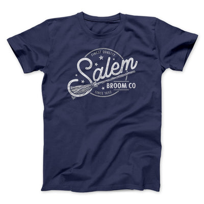 Salem Broom Company Men/Unisex T-Shirt Navy | Funny Shirt from Famous In Real Life