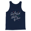 Gay By Birth Fabulous By Choice Men/Unisex Tank Navy | Funny Shirt from Famous In Real Life