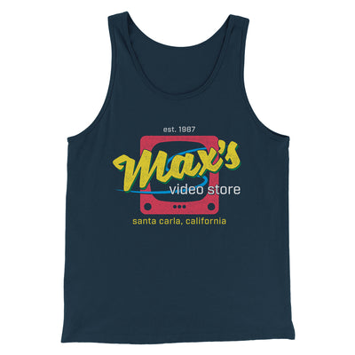 Max's Video Store Funny Movie Men/Unisex Tank Top Heather Navy | Funny Shirt from Famous In Real Life