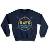 Ray's Occult Books Ugly Sweater Navy | Funny Shirt from Famous In Real Life