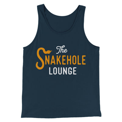 Snakehole Lounge Men/Unisex Tank Top Heather Navy | Funny Shirt from Famous In Real Life