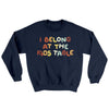 I Belong At The Kids Table Ugly Sweater Navy | Funny Shirt from Famous In Real Life