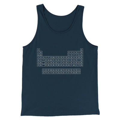 Periodic Table of Elements Men/Unisex Tank Top Heather Navy | Funny Shirt from Famous In Real Life