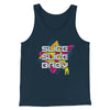 Slice Slice Baby Men/Unisex Tank Top Navy Heather | Funny Shirt from Famous In Real Life