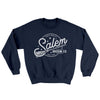 Salem Broom Company Ugly Sweater Navy | Funny Shirt from Famous In Real Life