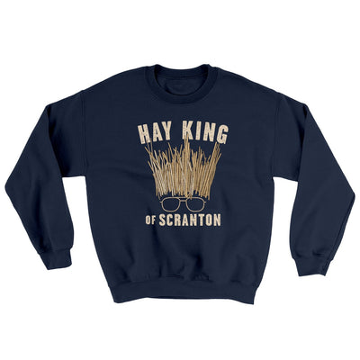 Hay King Ugly Sweater Navy | Funny Shirt from Famous In Real Life