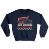 Darnell's Auto Wrecking Ugly Sweater Navy | Funny Shirt from Famous In Real Life
