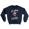 I Don't Believe in You Either Men/Unisex Ugly Sweater Navy | Funny Shirt from Famous In Real Life