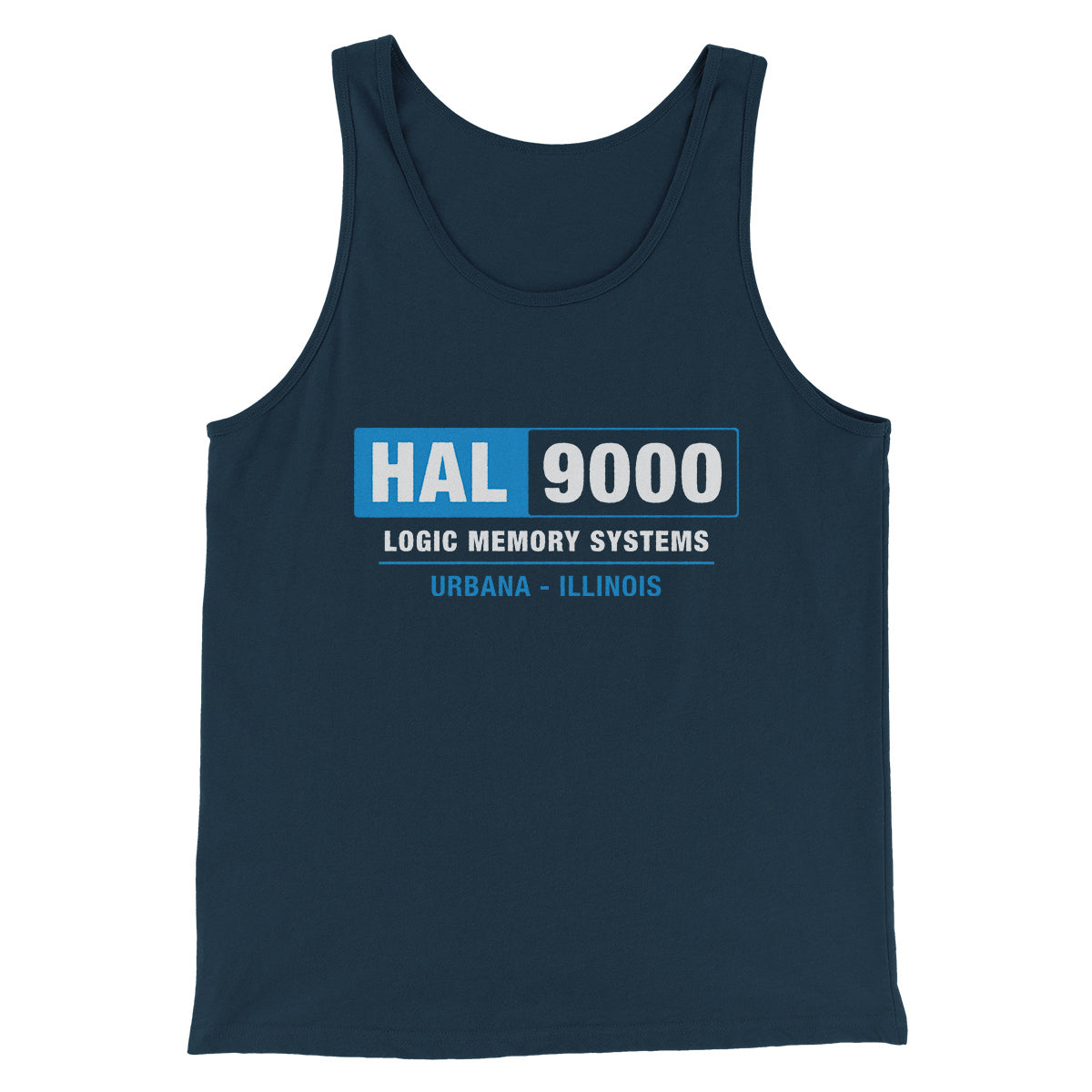 Hal 9000 Funny Movie Men/Unisex Tank Top Heather Navy | Funny Shirt from Famous In Real Life