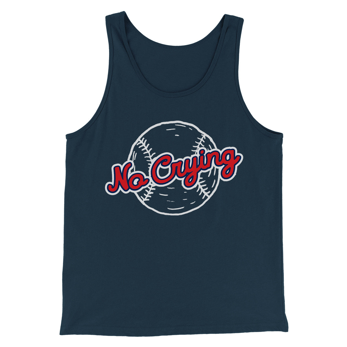 There's No Crying in Baseball Men/Unisex Tank Top | Funny Shirt from Famous In Real Life
