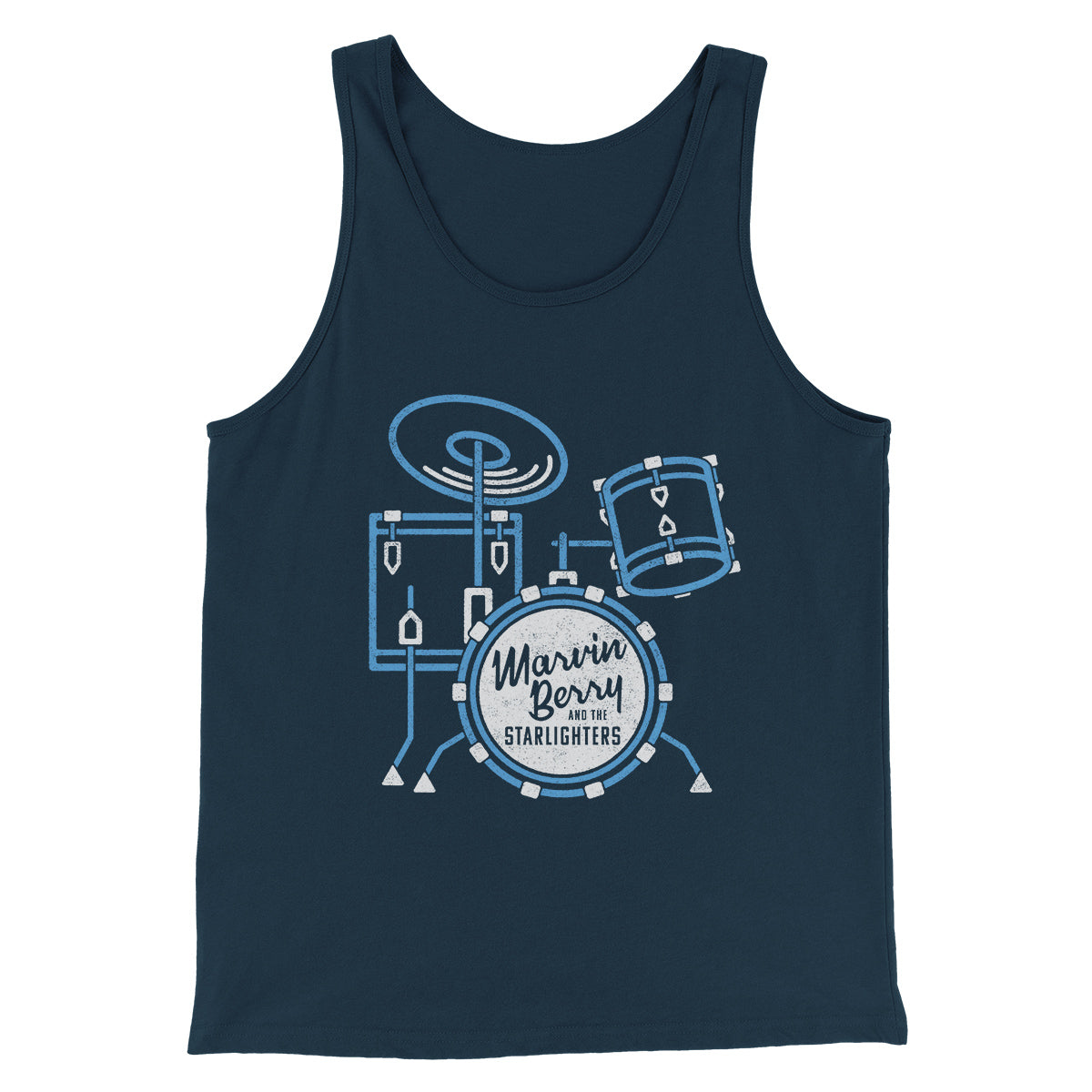 Marvin Berry and the Starlighters Funny Movie Men/Unisex Tank Top Heather Navy | Funny Shirt from Famous In Real Life