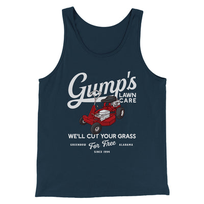 Gump's Lawn Service Funny Movie Men/Unisex Tank Top Heather Navy | Funny Shirt from Famous In Real Life