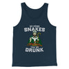 Go Home Snakes Men/Unisex Tank Top Heather Navy | Funny Shirt from Famous In Real Life