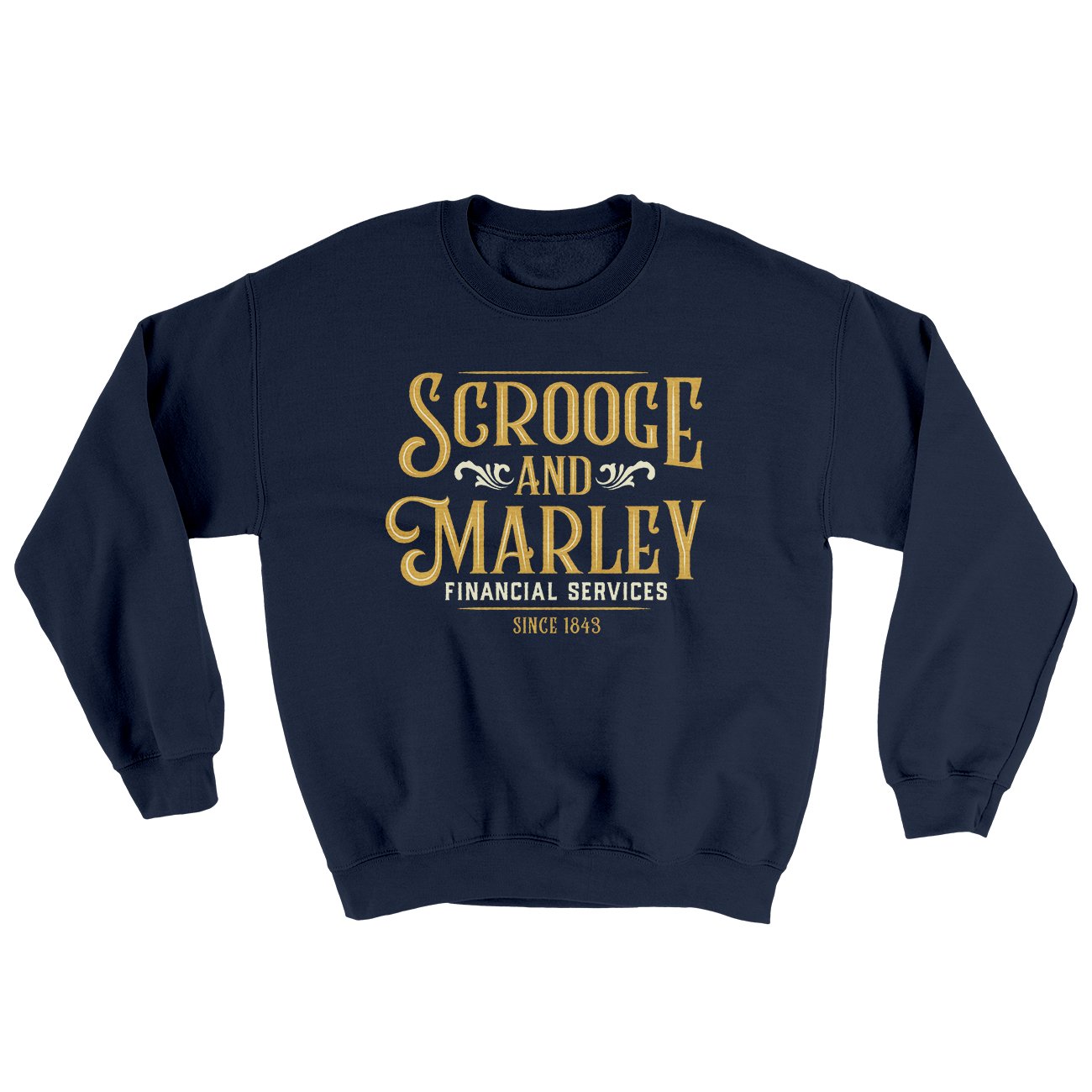 Scrooge & Marley Financial Services Ugly Sweater | Funny Shirt from Famous In Real Life