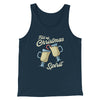 Full Of Christmas Spirit Men/Unisex Tank Top Heather Navy | Funny Shirt from Famous In Real Life