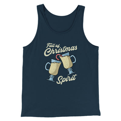 Full Of Christmas Spirit Men/Unisex Tank Top Heather Navy | Funny Shirt from Famous In Real Life