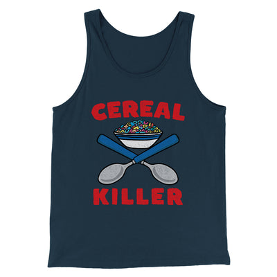 Cereal Killer Men/Unisex Tank Top Heather Navy | Funny Shirt from Famous In Real Life