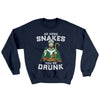 Go Home Snakes You're Drunk Ugly Sweater Navy | Funny Shirt from Famous In Real Life