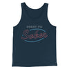 Sorry I'm Sober Men/Unisex Tank Top Heather Navy | Funny Shirt from Famous In Real Life