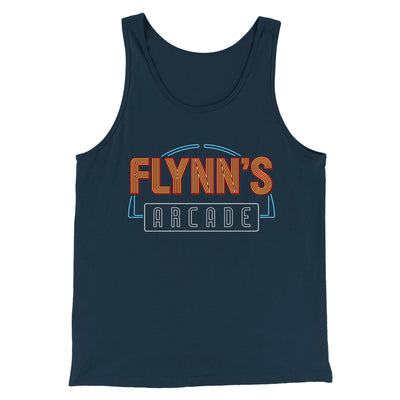 Flynn's Arcade Funny Movie Men/Unisex Tank Top Heather Navy | Funny Shirt from Famous In Real Life