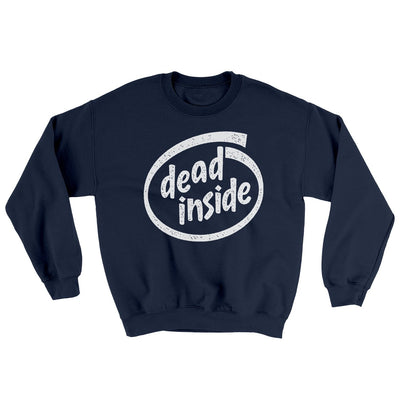 Dead Inside Ugly Sweater Navy | Funny Shirt from Famous In Real Life