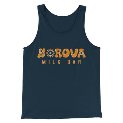 Korova Milk Bar Funny Movie Men/Unisex Tank Top Heather Navy | Funny Shirt from Famous In Real Life