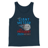 Giant Meteor 2024 Men/Unisex Tank Top Navy Heather | Funny Shirt from Famous In Real Life