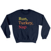 Run, Turkey, Nap Ugly Sweater Navy | Funny Shirt from Famous In Real Life