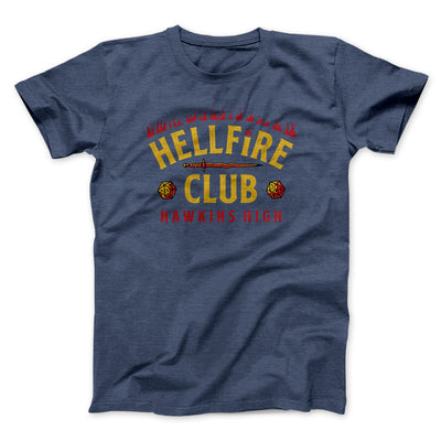 Hellfire Club Men/Unisex T-Shirt Heather Midnight Navy | Funny Shirt from Famous In Real Life