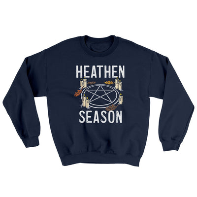 Heathen Season Ugly Sweater Navy | Funny Shirt from Famous In Real Life