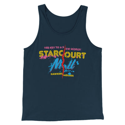 Starcourt Mall Men/Unisex Tank Top Heather Navy | Funny Shirt from Famous In Real Life