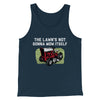 The Lawn's Not Gonna Mow Itself Funny Men/Unisex Tank Top Heather Navy | Funny Shirt from Famous In Real Life