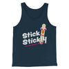 Stick Stickly Men/Unisex Tank Top Heather Navy | Funny Shirt from Famous In Real Life