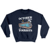 October 31st Is For Tourists Ugly Sweater Navy | Funny Shirt from Famous In Real Life