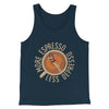 More Espresso Less Depresso Men/Unisex Tank Top Heather Navy | Funny Shirt from Famous In Real Life
