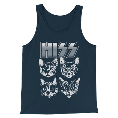 Hiss Men/Unisex Tank Top Heather Navy | Funny Shirt from Famous In Real Life